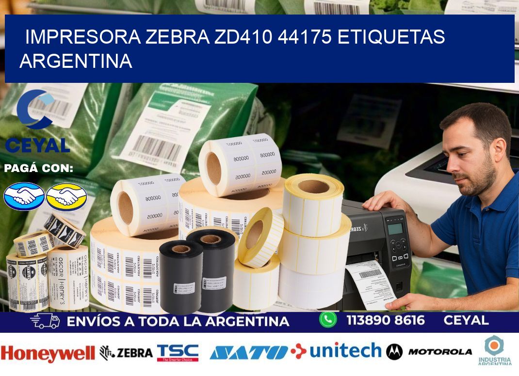Impresora zebra zd410 44175 etiquetas argentina