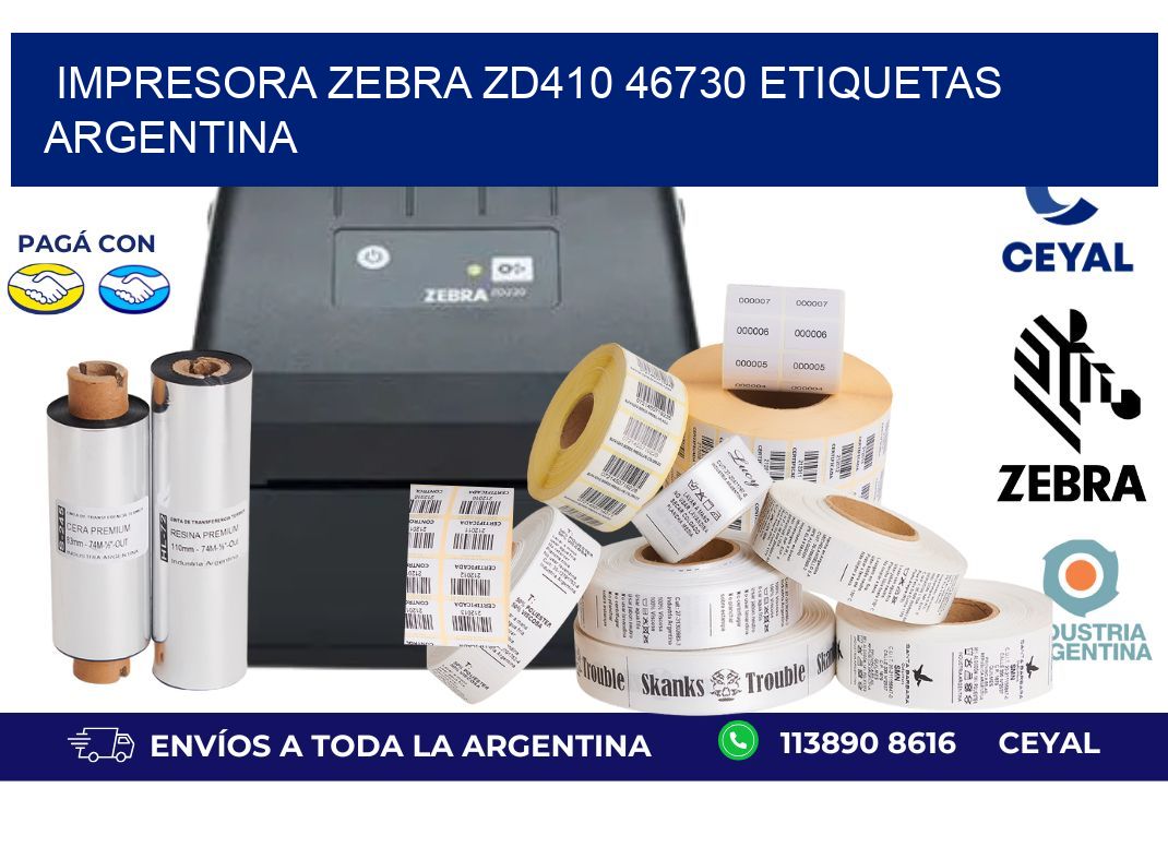 Impresora zebra zd410 46730 etiquetas argentina