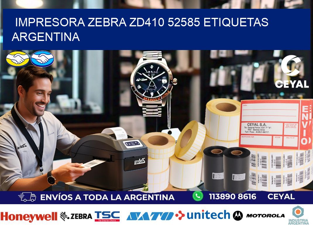 Impresora zebra zd410 52585 etiquetas argentina
