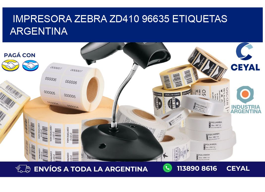 Impresora zebra zd410 96635 etiquetas argentina