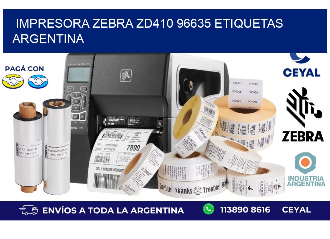 Impresora zebra zd410 96635 etiquetas argentina