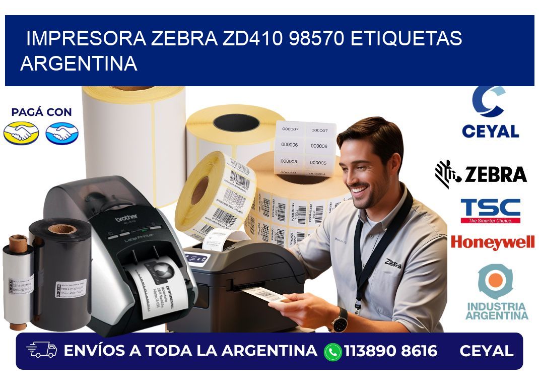 Impresora zebra zd410 98570 etiquetas argentina