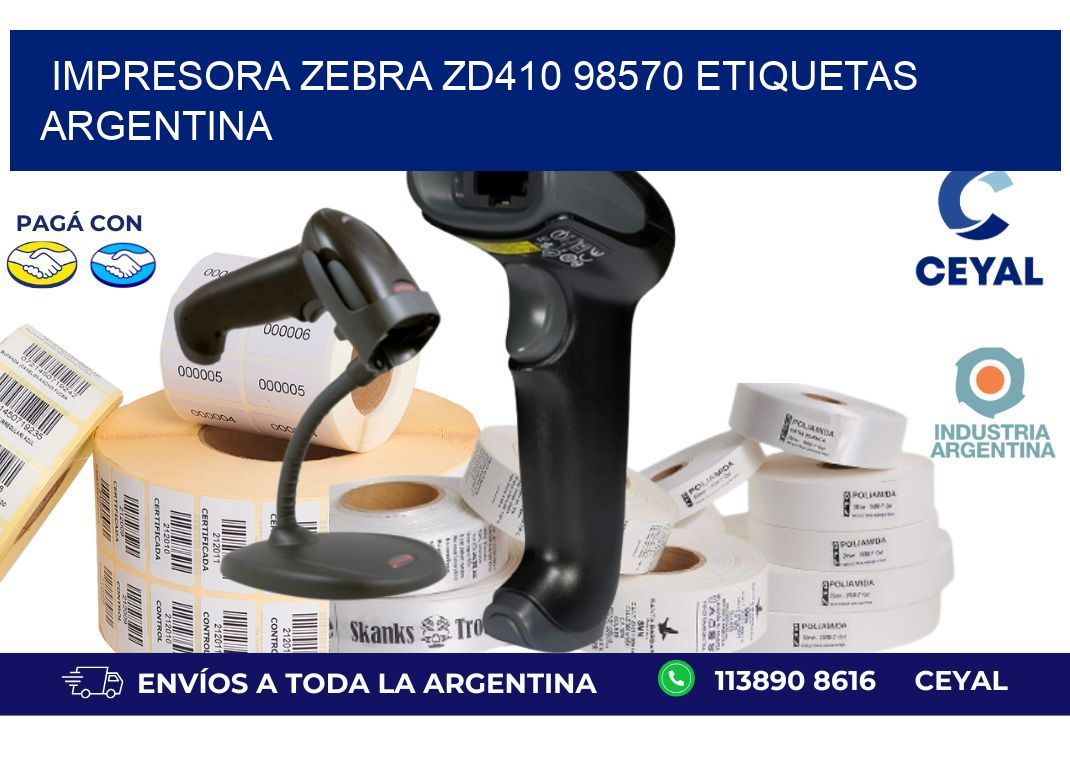 Impresora zebra zd410 98570 etiquetas argentina