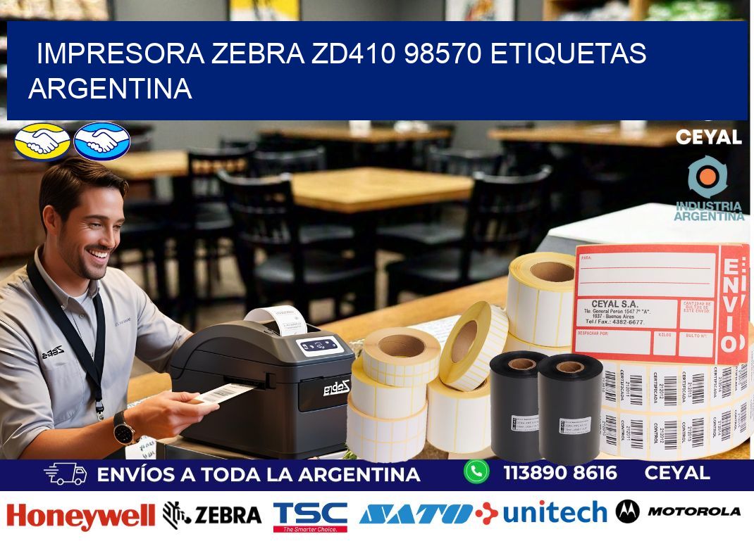 Impresora zebra zd410 98570 etiquetas argentina
