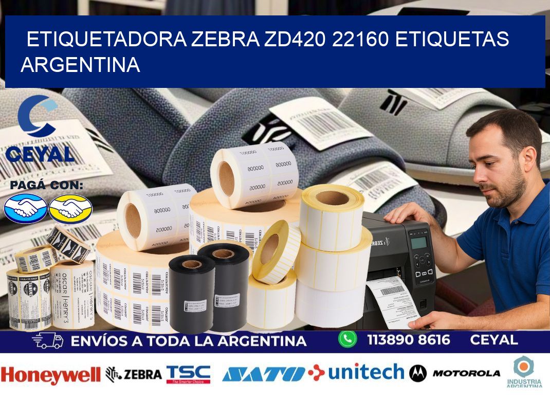 etiquetadora zebra zd420 22160 etiquetas argentina