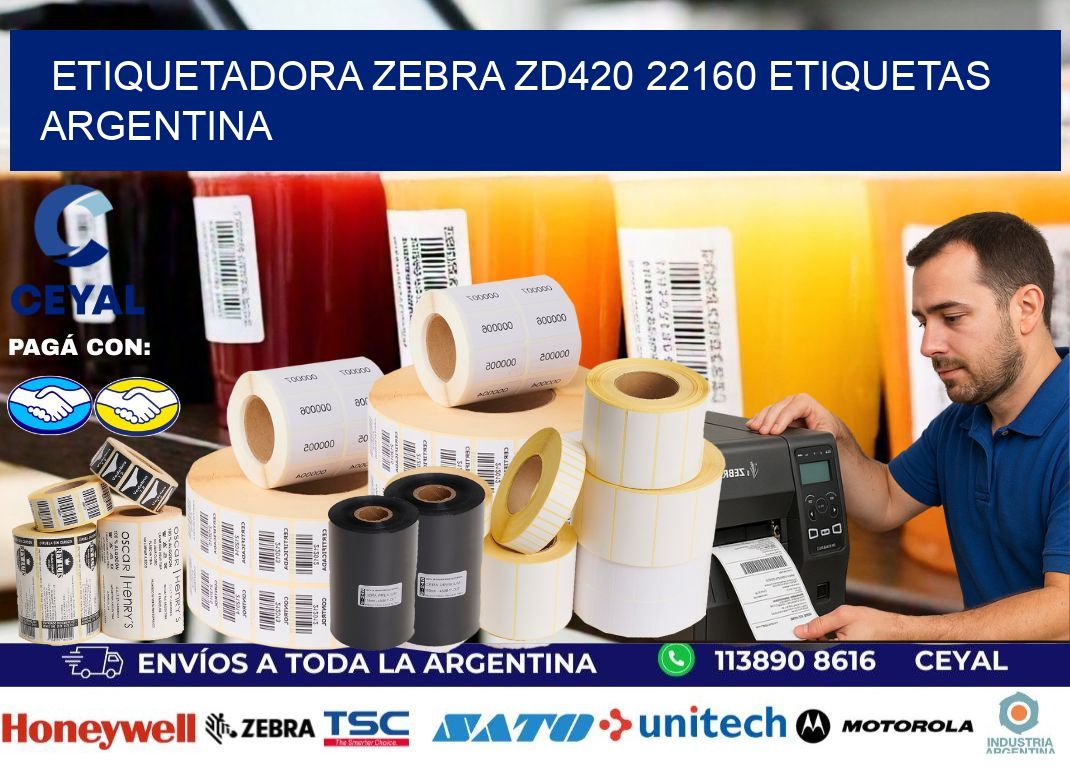 etiquetadora zebra zd420 22160 etiquetas argentina