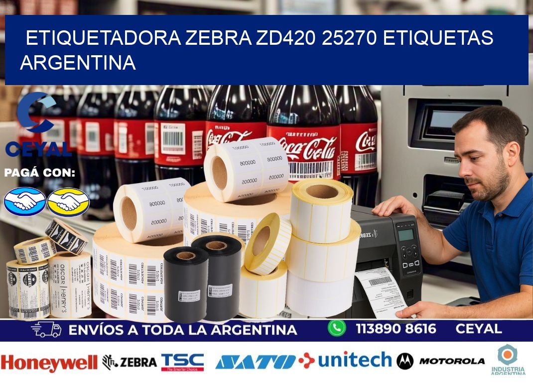 etiquetadora zebra zd420 25270 etiquetas argentina