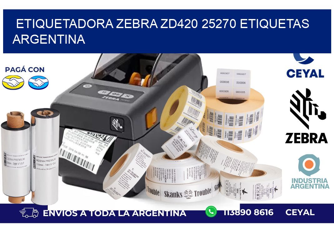 etiquetadora zebra zd420 25270 etiquetas argentina