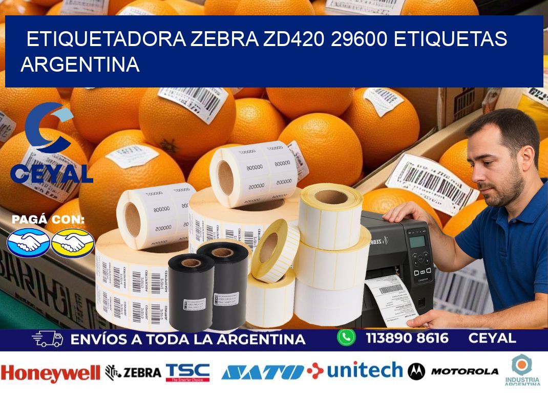 etiquetadora zebra zd420 29600 etiquetas argentina