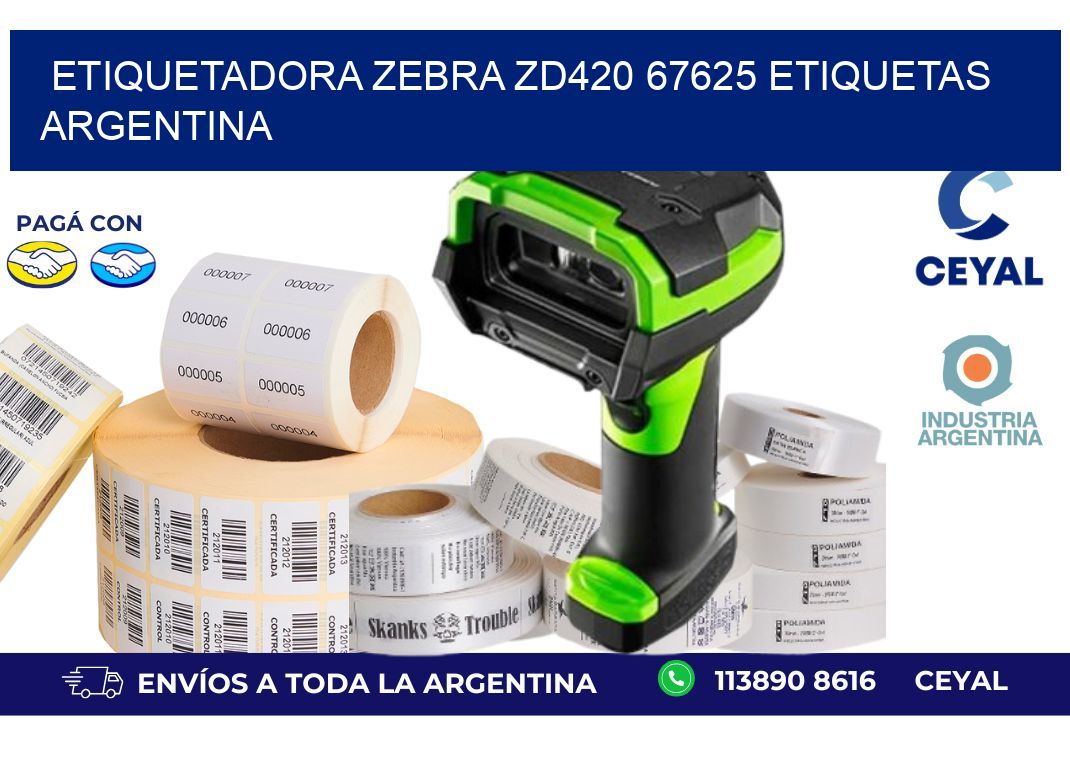 etiquetadora zebra zd420 67625 etiquetas argentina