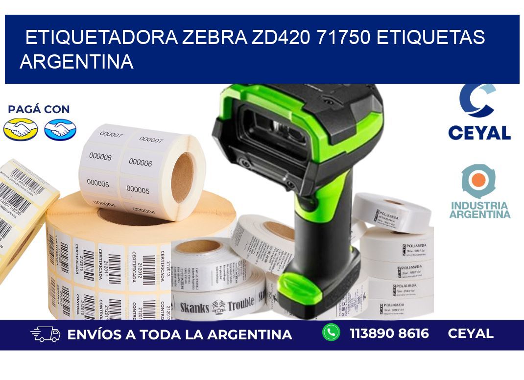 etiquetadora zebra zd420 71750 etiquetas argentina
