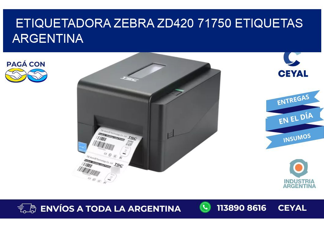 etiquetadora zebra zd420 71750 etiquetas argentina