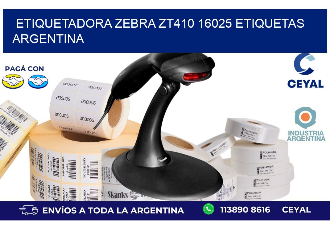 etiquetadora zebra zt410 16025 etiquetas argentina