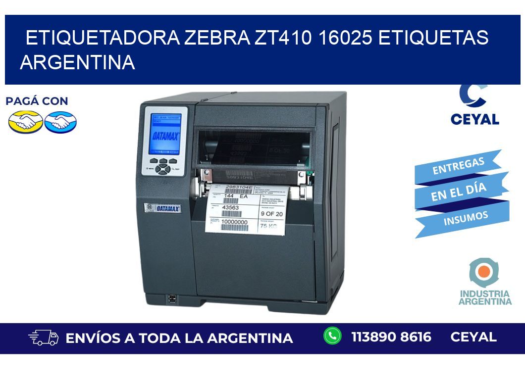etiquetadora zebra zt410 16025 etiquetas argentina