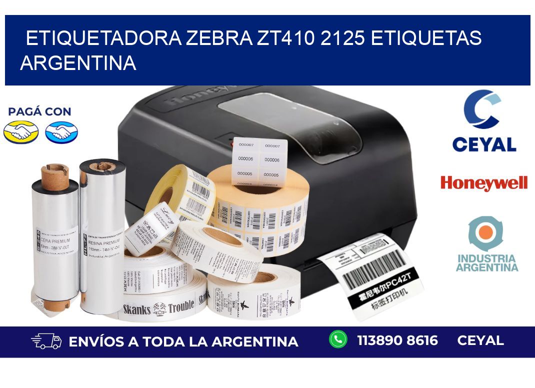 etiquetadora zebra zt410 2125 etiquetas argentina