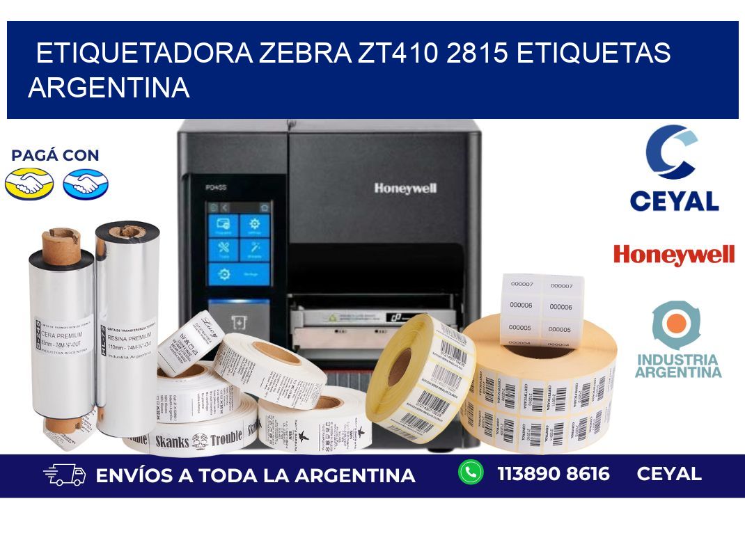 etiquetadora zebra zt410 2815 etiquetas argentina