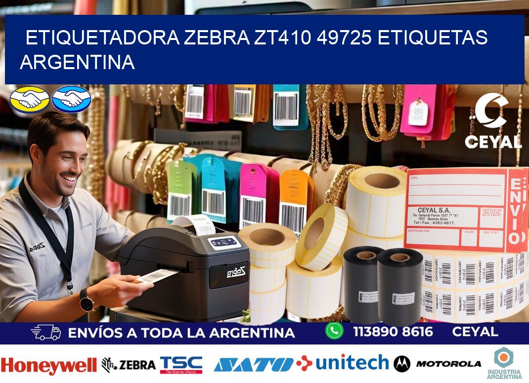 etiquetadora zebra zt410 49725 etiquetas argentina