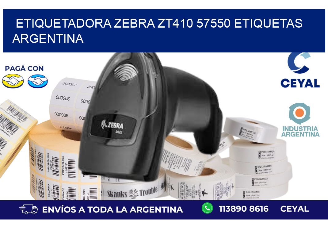 etiquetadora zebra zt410 57550 etiquetas argentina