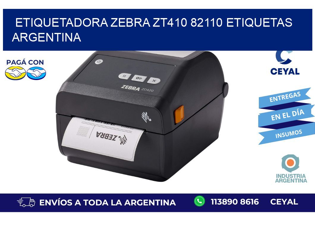 etiquetadora zebra zt410 82110 etiquetas argentina