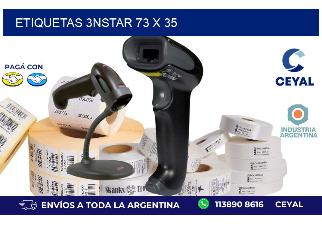 etiquetas 3nstar 73 x 35
