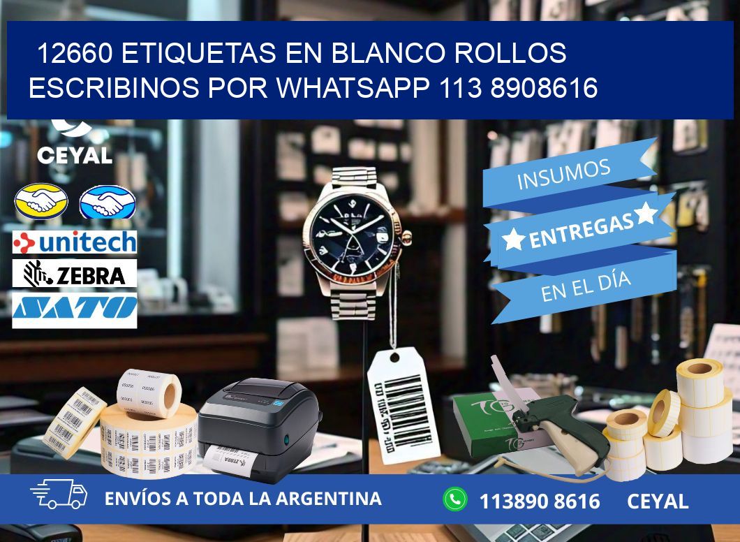 12660 ETIQUETAS EN BLANCO ROLLOS ESCRIBINOS POR WHATSAPP 113 8908616