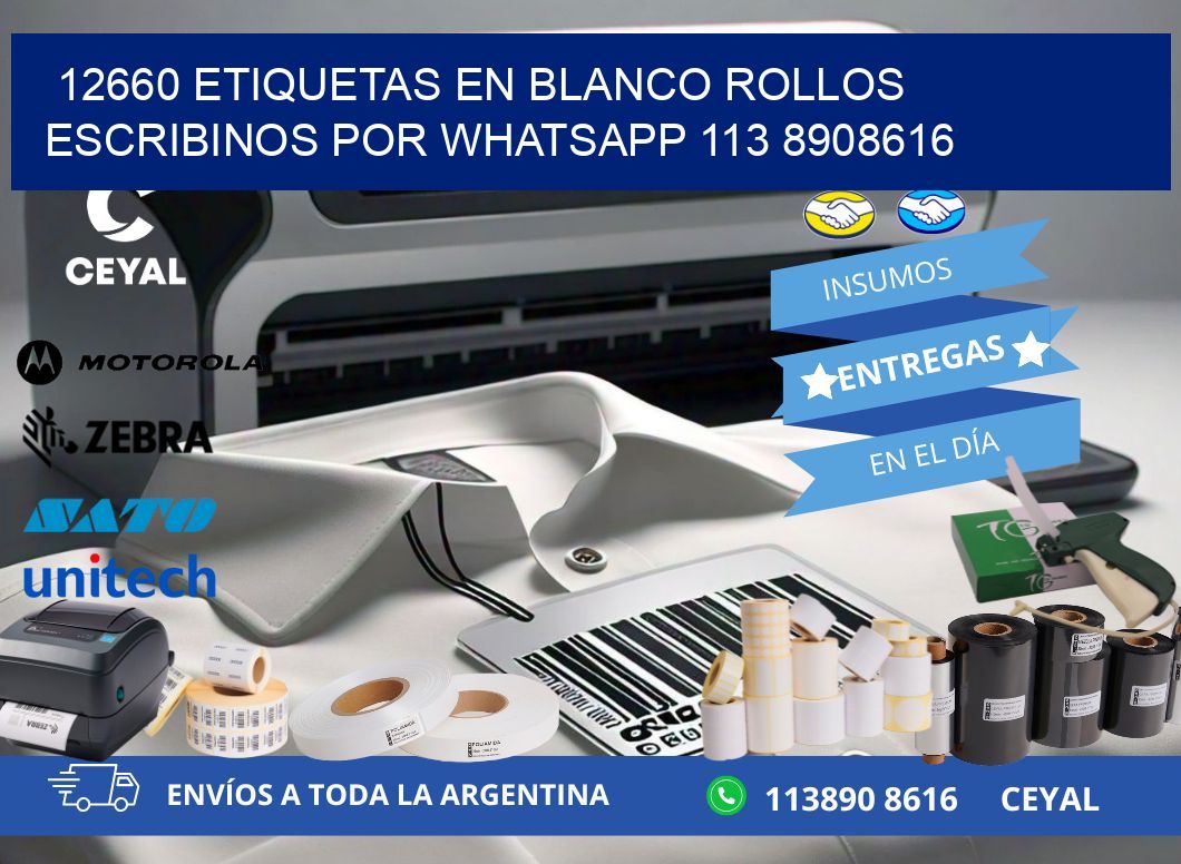 12660 ETIQUETAS EN BLANCO ROLLOS ESCRIBINOS POR WHATSAPP 113 8908616