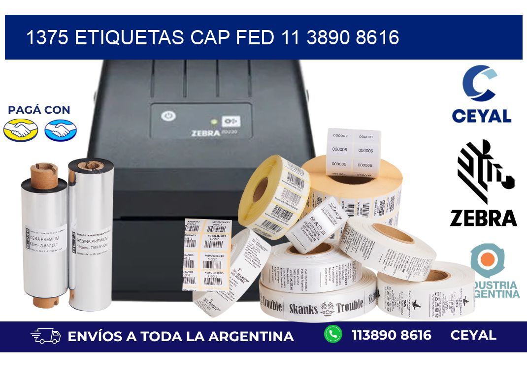 1375 ETIQUETAS CAP FED 11 3890 8616