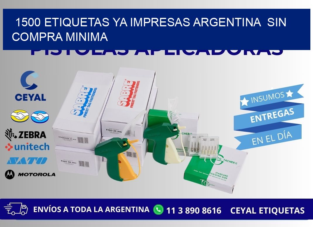 1500 ETIQUETAS YA IMPRESAS ARGENTINA  SIN COMPRA MINIMA