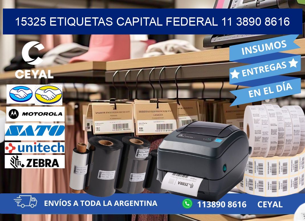 15325 ETIQUETAS CAPITAL FEDERAL 11 3890 8616