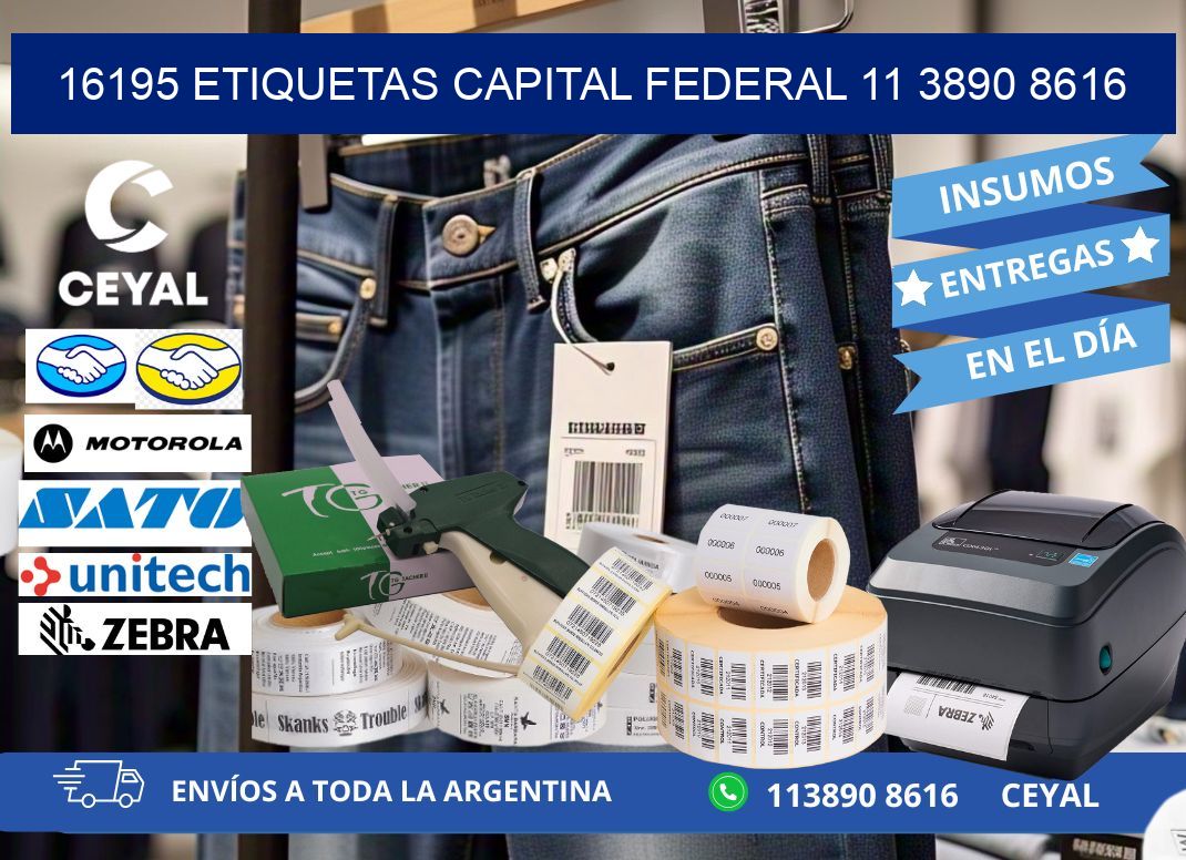 16195 ETIQUETAS CAPITAL FEDERAL 11 3890 8616