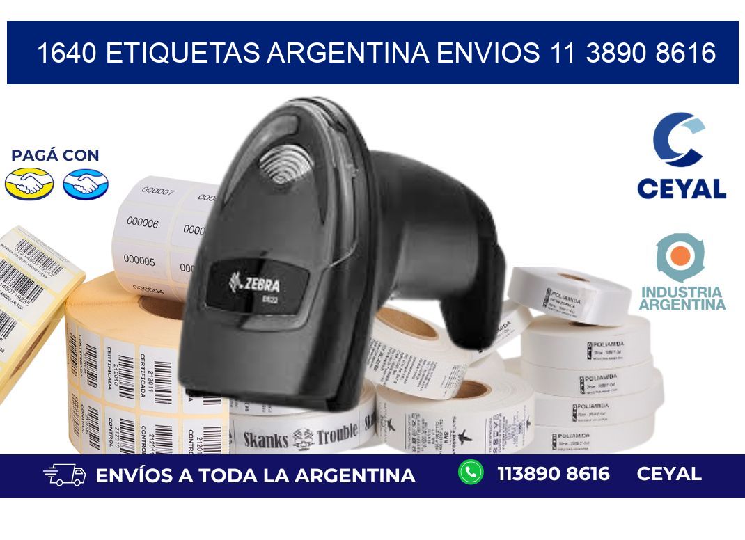 1640 ETIQUETAS ARGENTINA ENVIOS 11 3890 8616