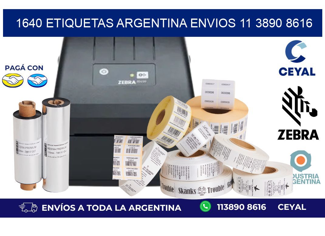1640 ETIQUETAS ARGENTINA ENVIOS 11 3890 8616