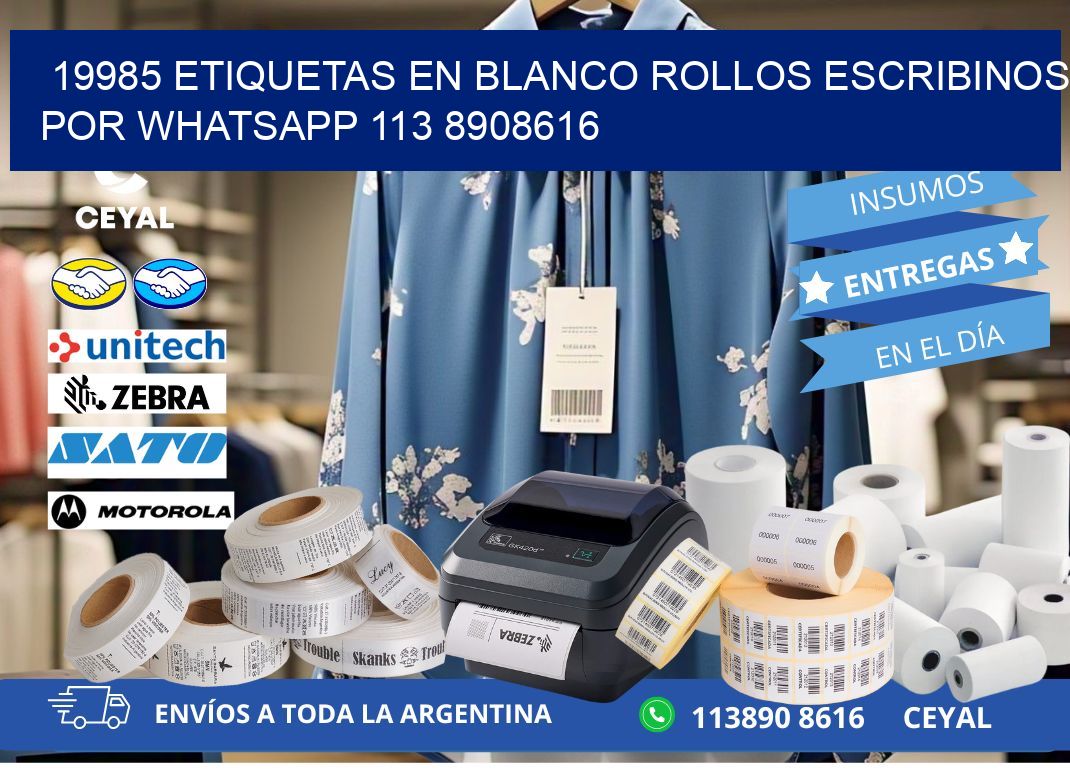 19985 ETIQUETAS EN BLANCO ROLLOS ESCRIBINOS POR WHATSAPP 113 8908616