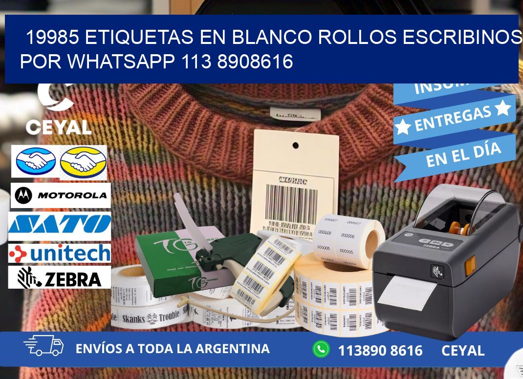 19985 ETIQUETAS EN BLANCO ROLLOS ESCRIBINOS POR WHATSAPP 113 8908616