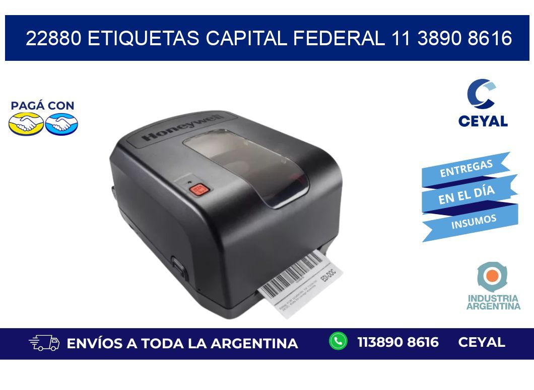 22880 ETIQUETAS CAPITAL FEDERAL 11 3890 8616