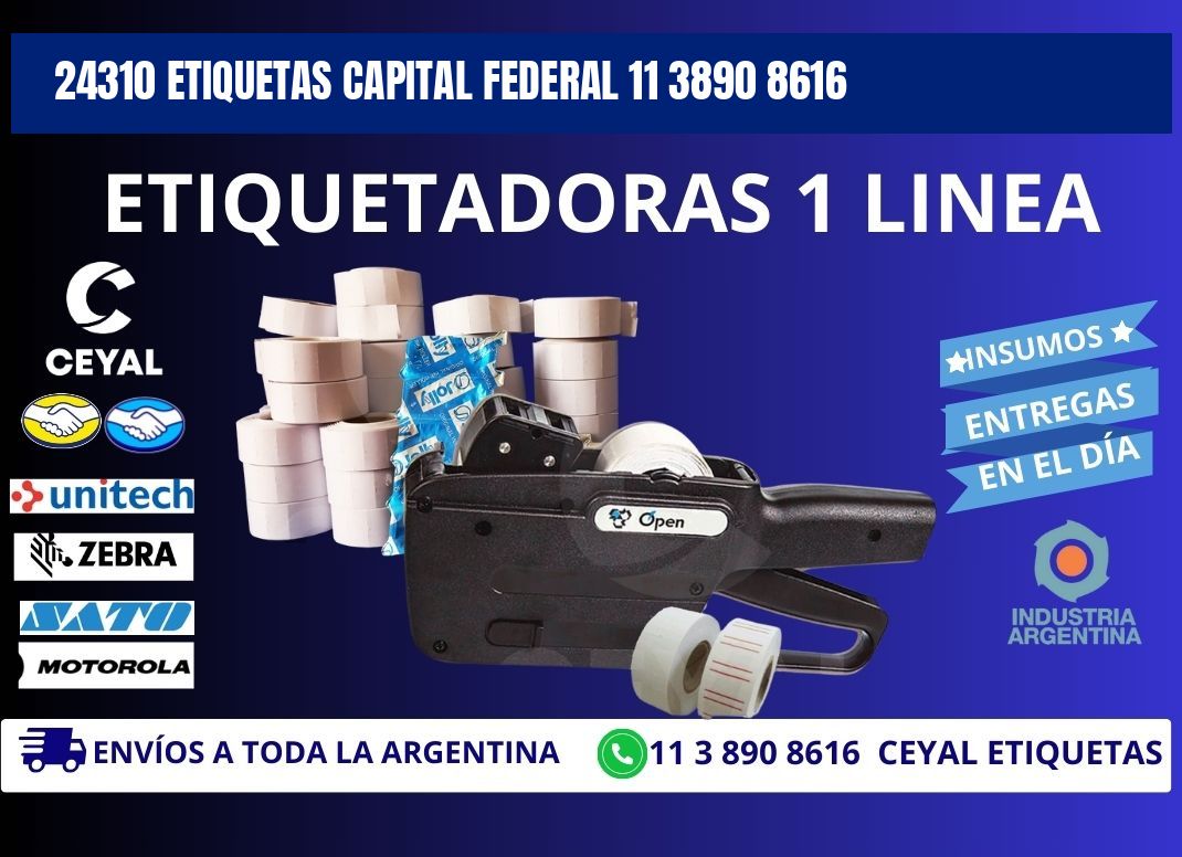 24310 ETIQUETAS CAPITAL FEDERAL 11 3890 8616