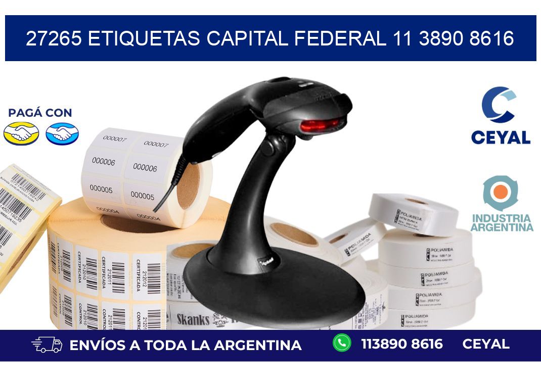 27265 ETIQUETAS CAPITAL FEDERAL 11 3890 8616