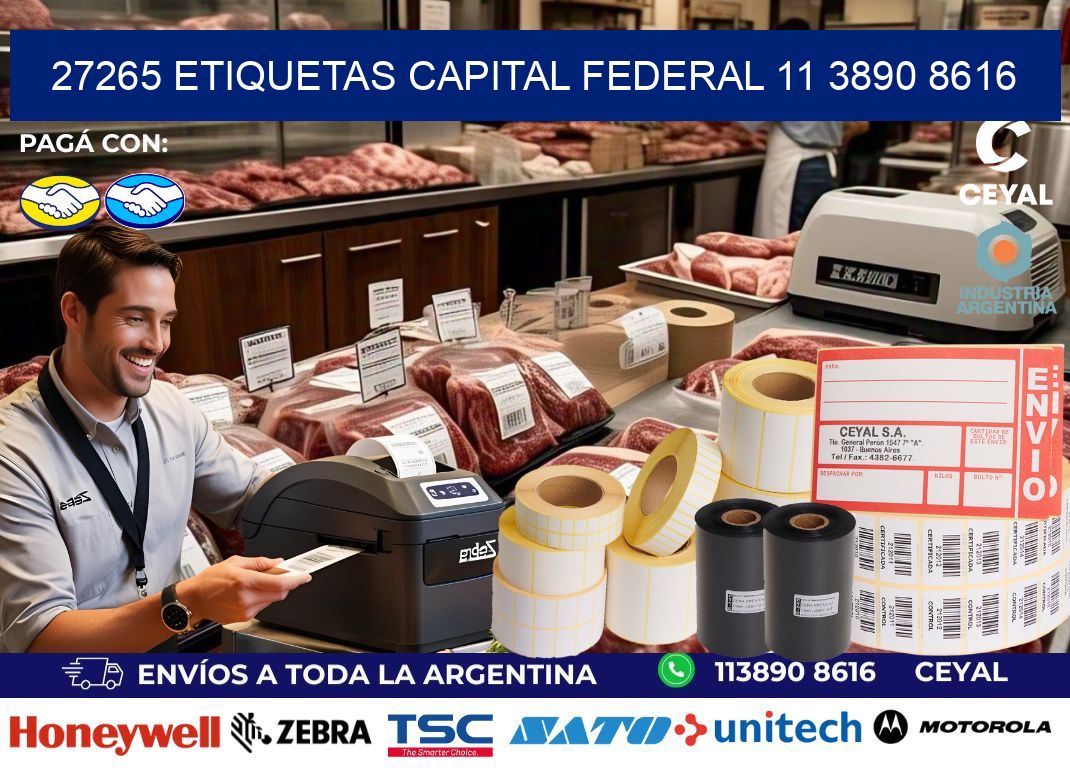 27265 ETIQUETAS CAPITAL FEDERAL 11 3890 8616