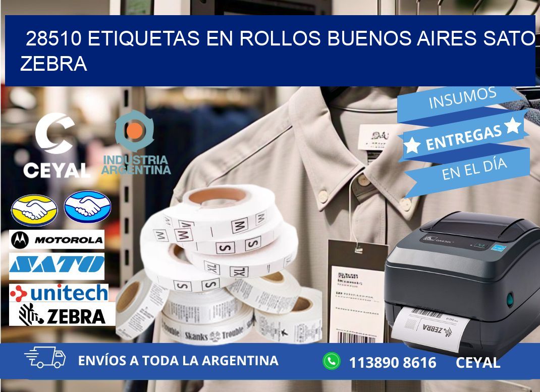 28510 ETIQUETAS EN ROLLOS BUENOS AIRES SATO ZEBRA