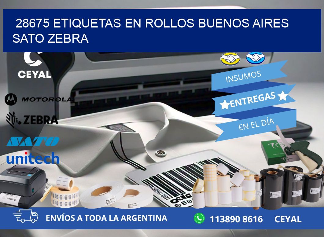 28675 ETIQUETAS EN ROLLOS BUENOS AIRES SATO ZEBRA