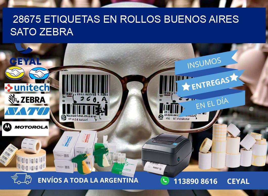 28675 ETIQUETAS EN ROLLOS BUENOS AIRES SATO ZEBRA