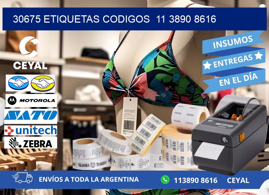 30675 ETIQUETAS CODIGOS  11 3890 8616