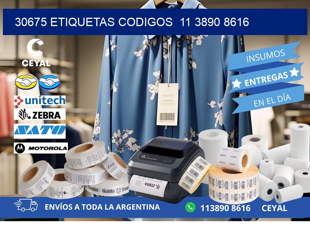30675 ETIQUETAS CODIGOS  11 3890 8616