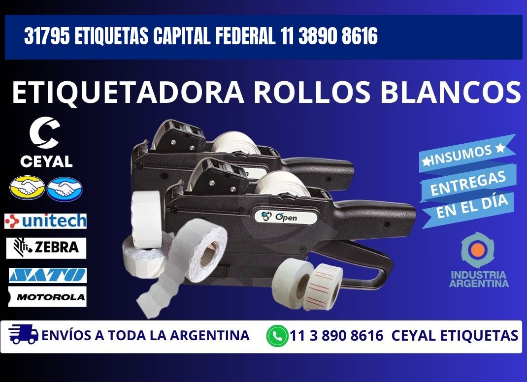 31795 ETIQUETAS CAPITAL FEDERAL 11 3890 8616