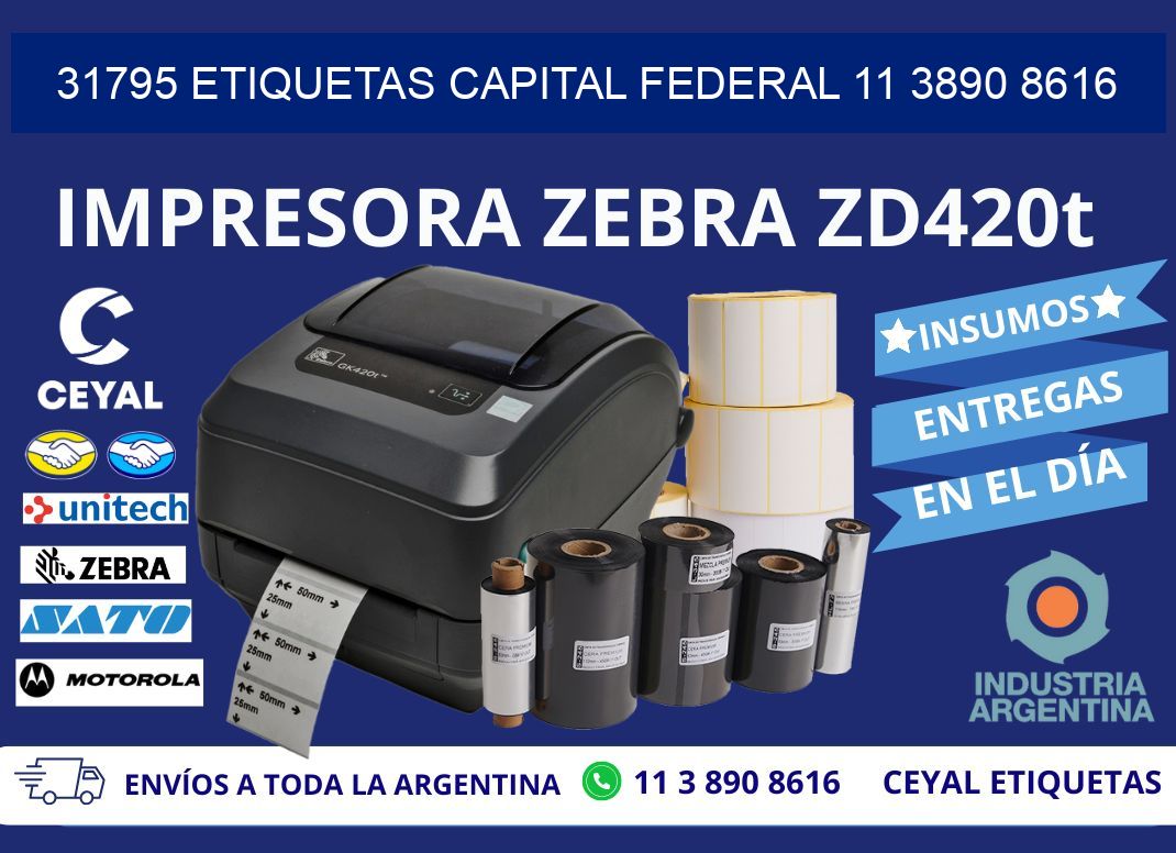31795 ETIQUETAS CAPITAL FEDERAL 11 3890 8616