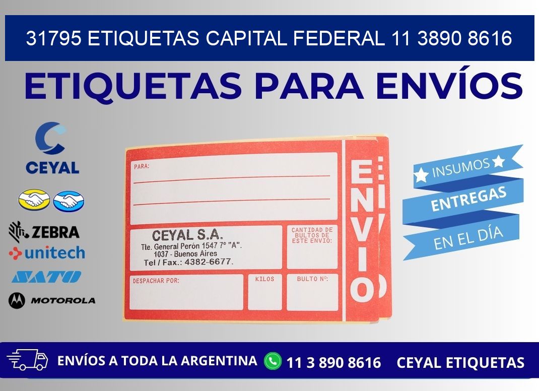 31795 ETIQUETAS CAPITAL FEDERAL 11 3890 8616