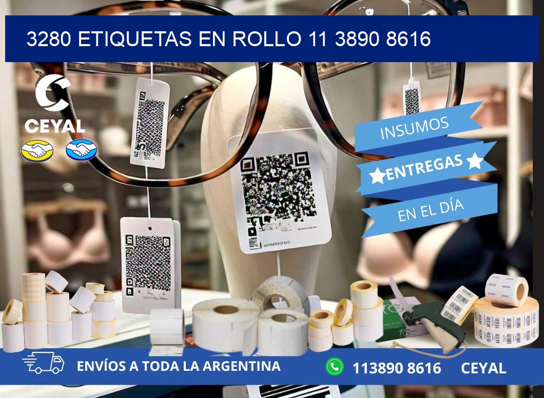 3280 ETIQUETAS EN ROLLO 11 3890 8616