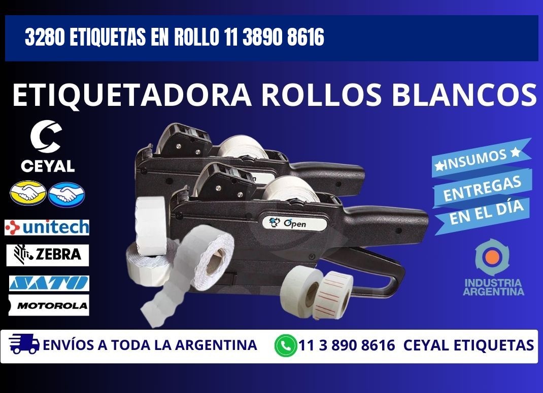 3280 ETIQUETAS EN ROLLO 11 3890 8616