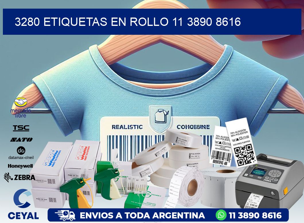 3280 ETIQUETAS EN ROLLO 11 3890 8616