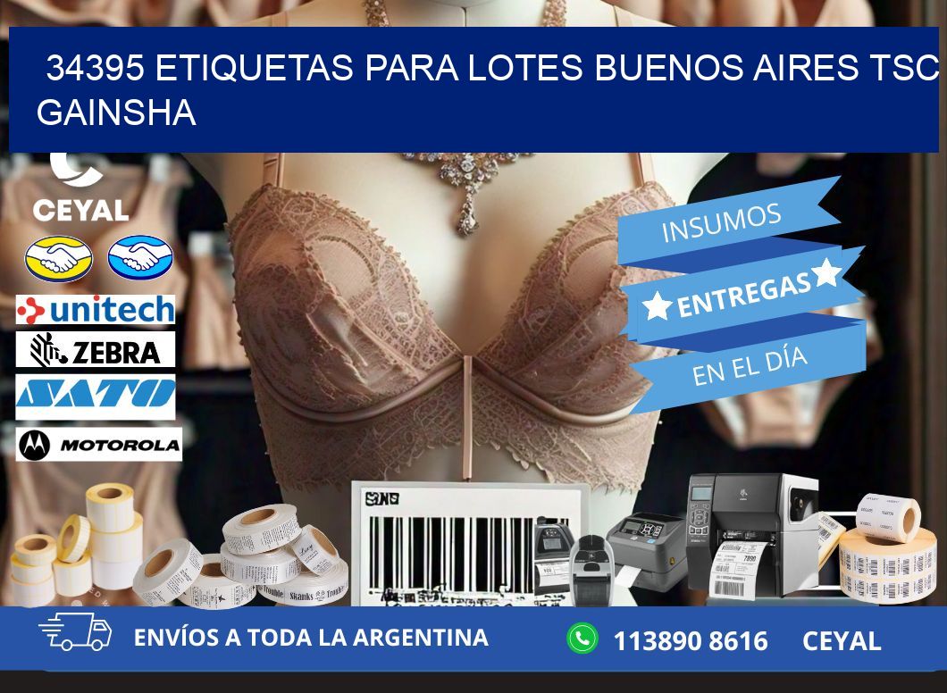 34395 ETIQUETAS PARA LOTES BUENOS AIRES TSC GAINSHA